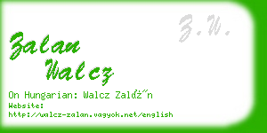 zalan walcz business card